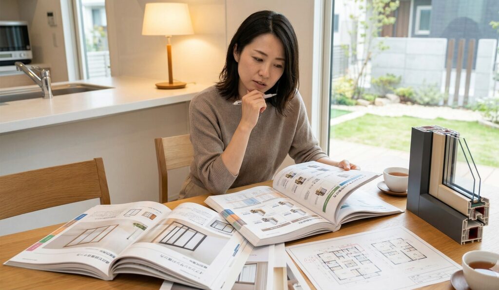 ヘーベルハウスのオプションサッシの選び方と差額