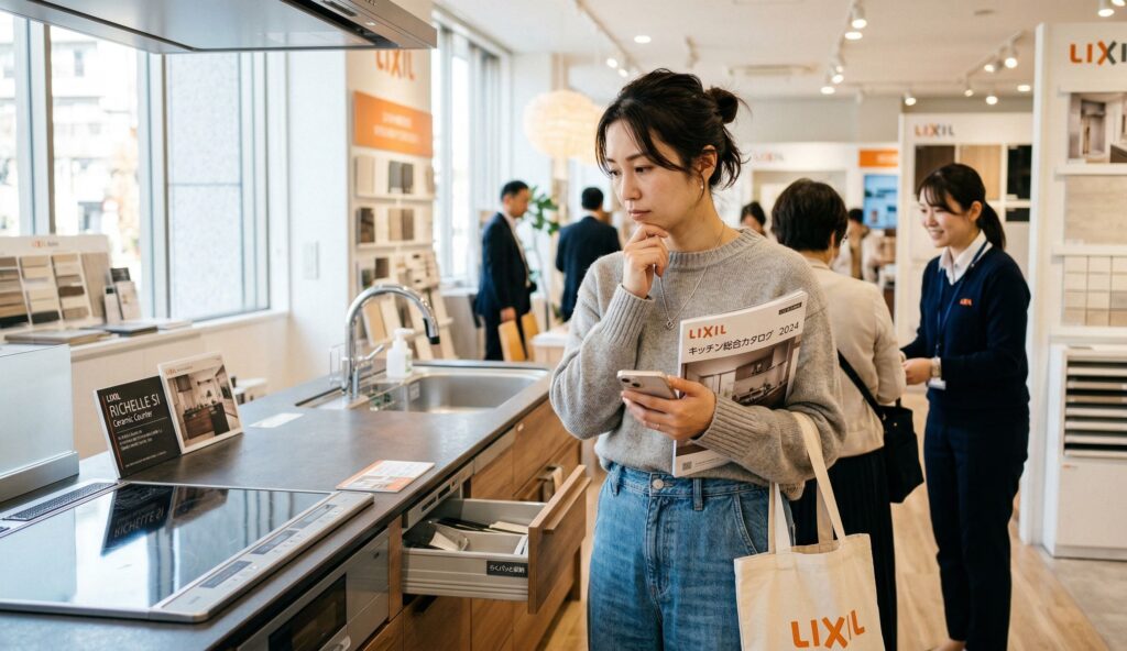 一条工務店の標準仕様以外のキッチンを選んだ場合の差額