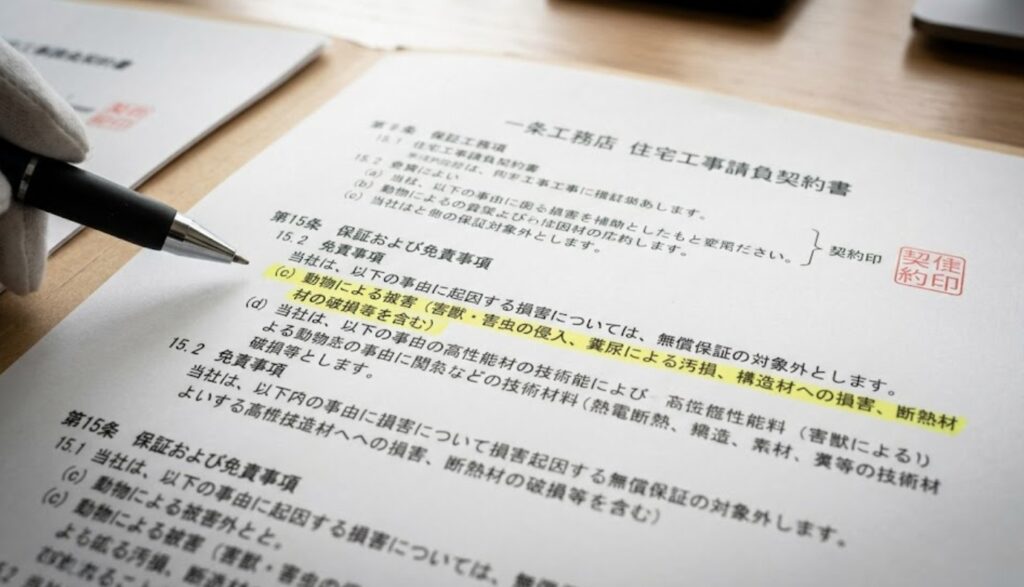 一条工務店の保証で対象になるか