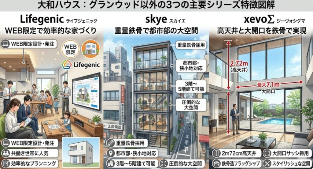 グランウッド以外のシリーズ比較