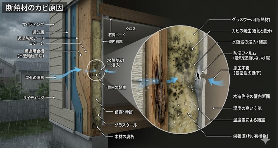 カビが発生する原因と対処方法