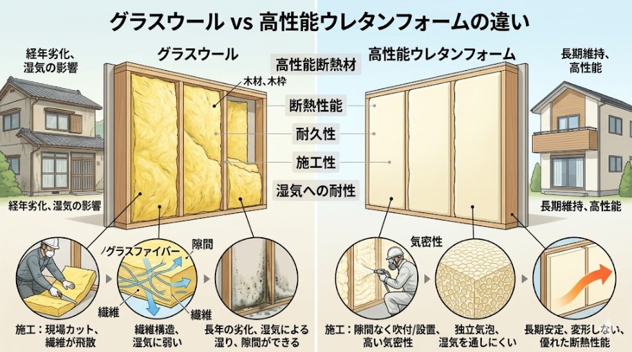 グラスウールとの違い