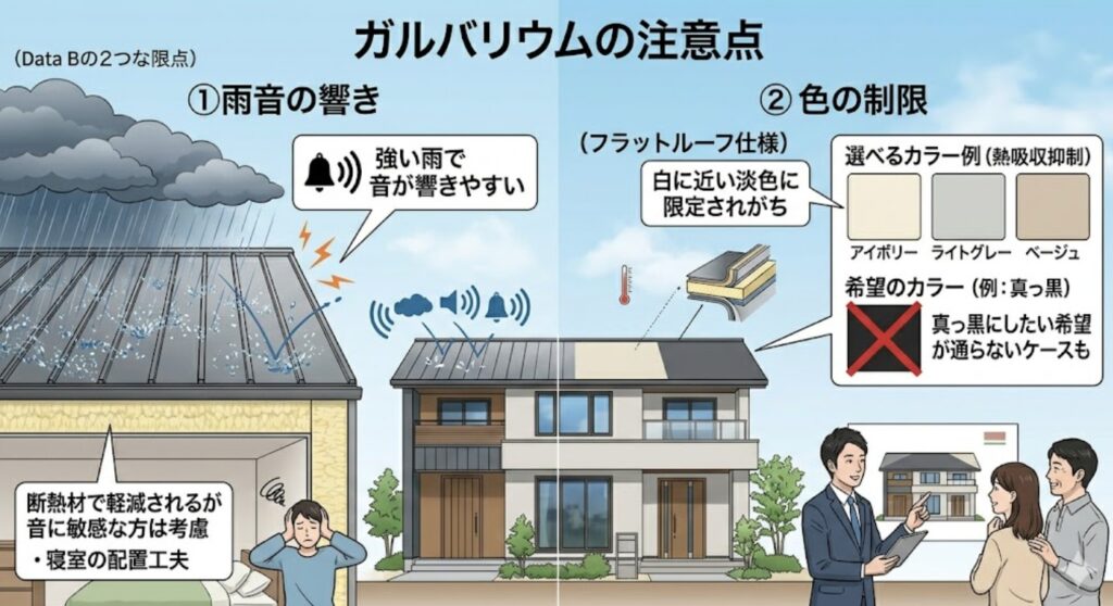 ガルバリウムの注意点