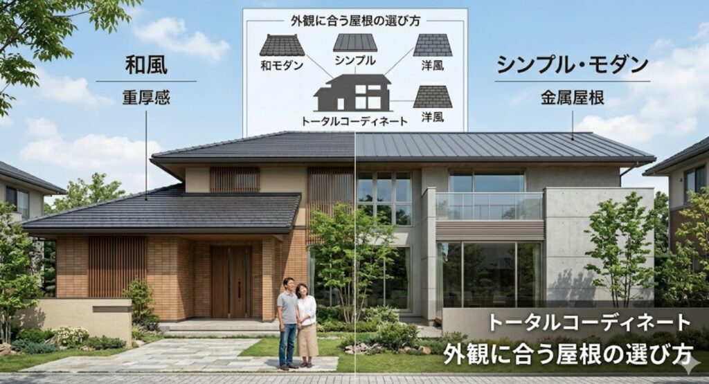 外観に合う屋根の選び方